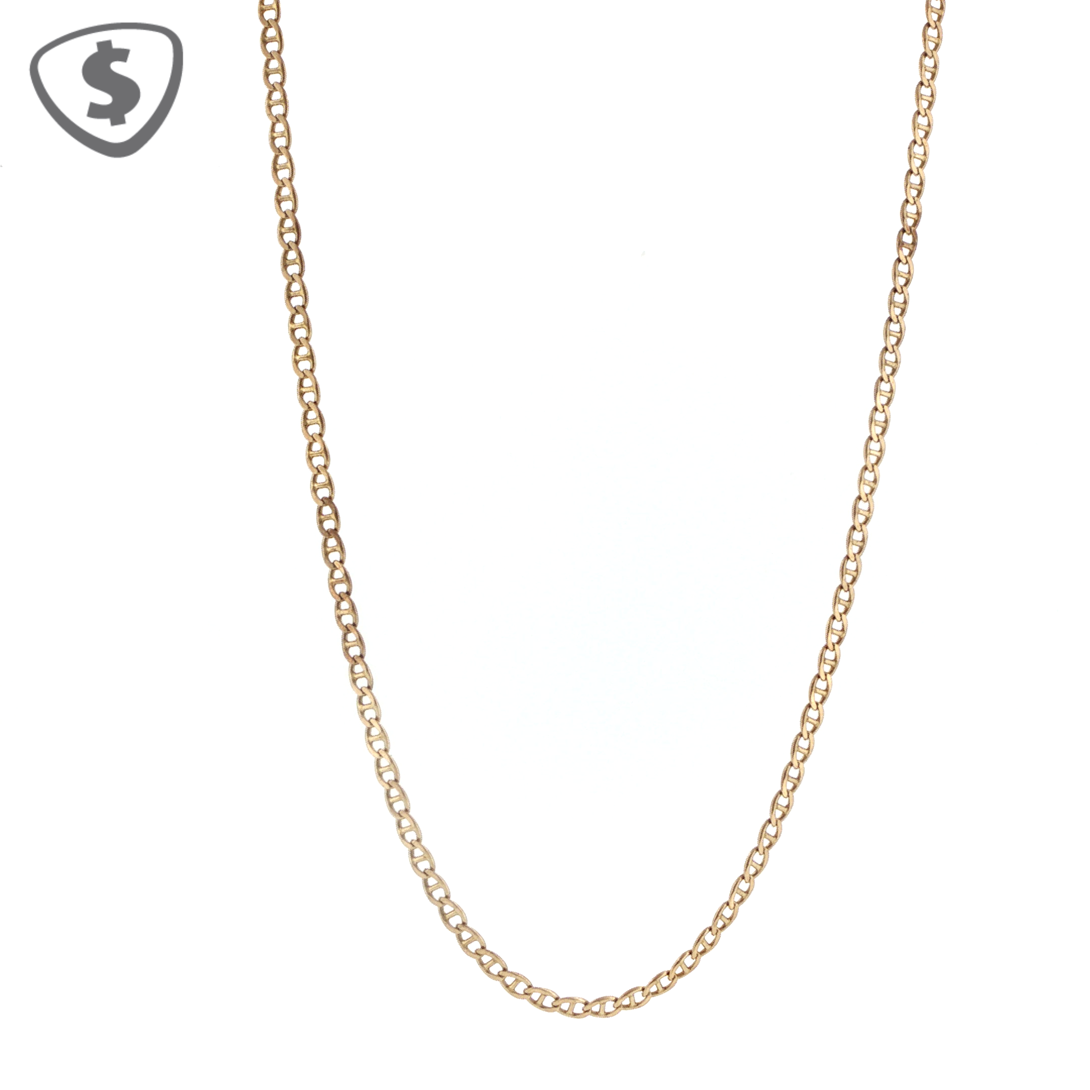 9ct Yellow Gold Mariner Link Chain Necklace