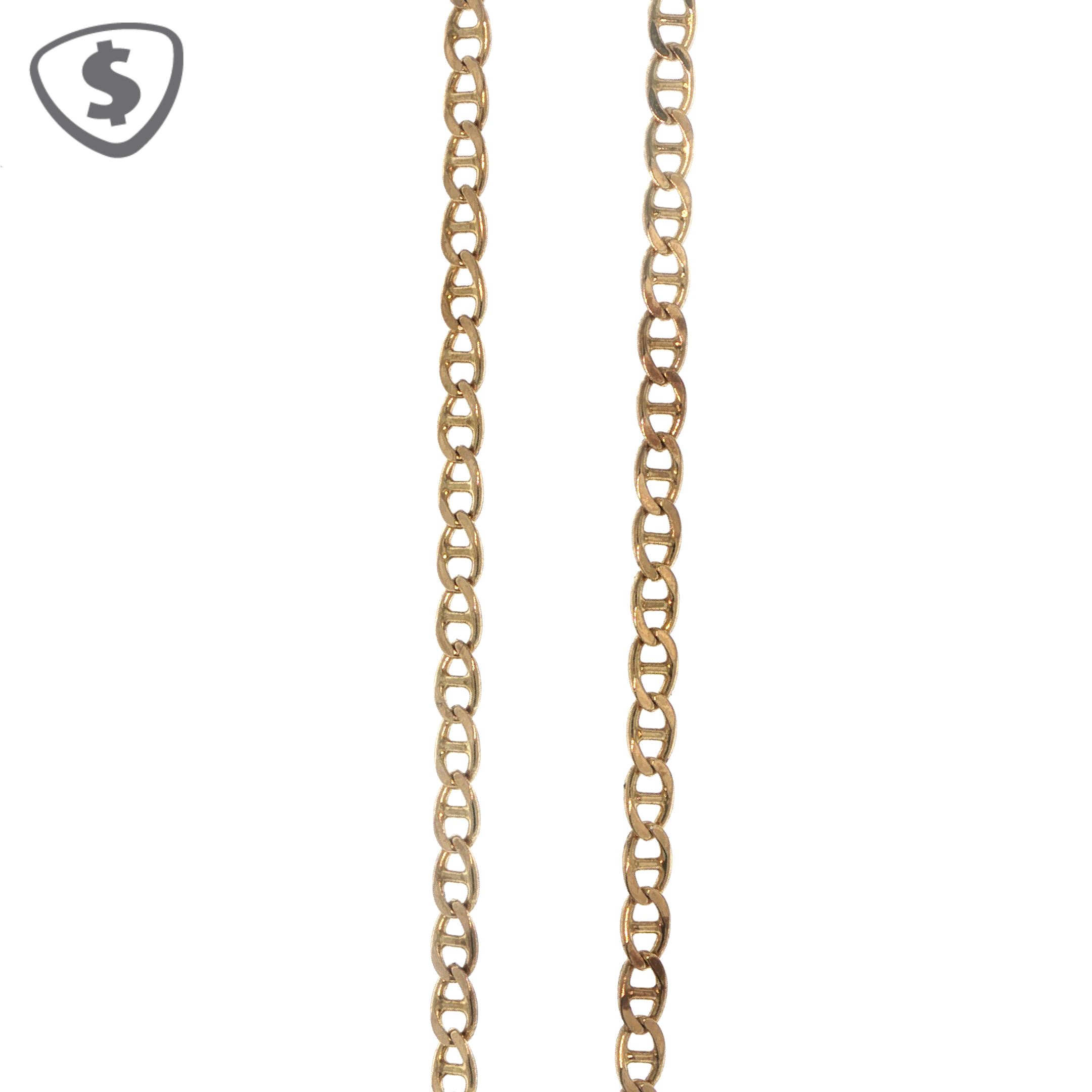 9ct Yellow Gold Mariner Link Chain Necklace