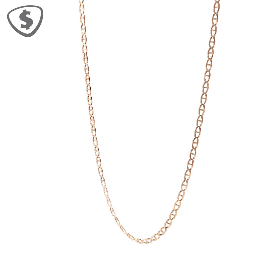 9ct Rose Gold Mariner Link Chain Necklace