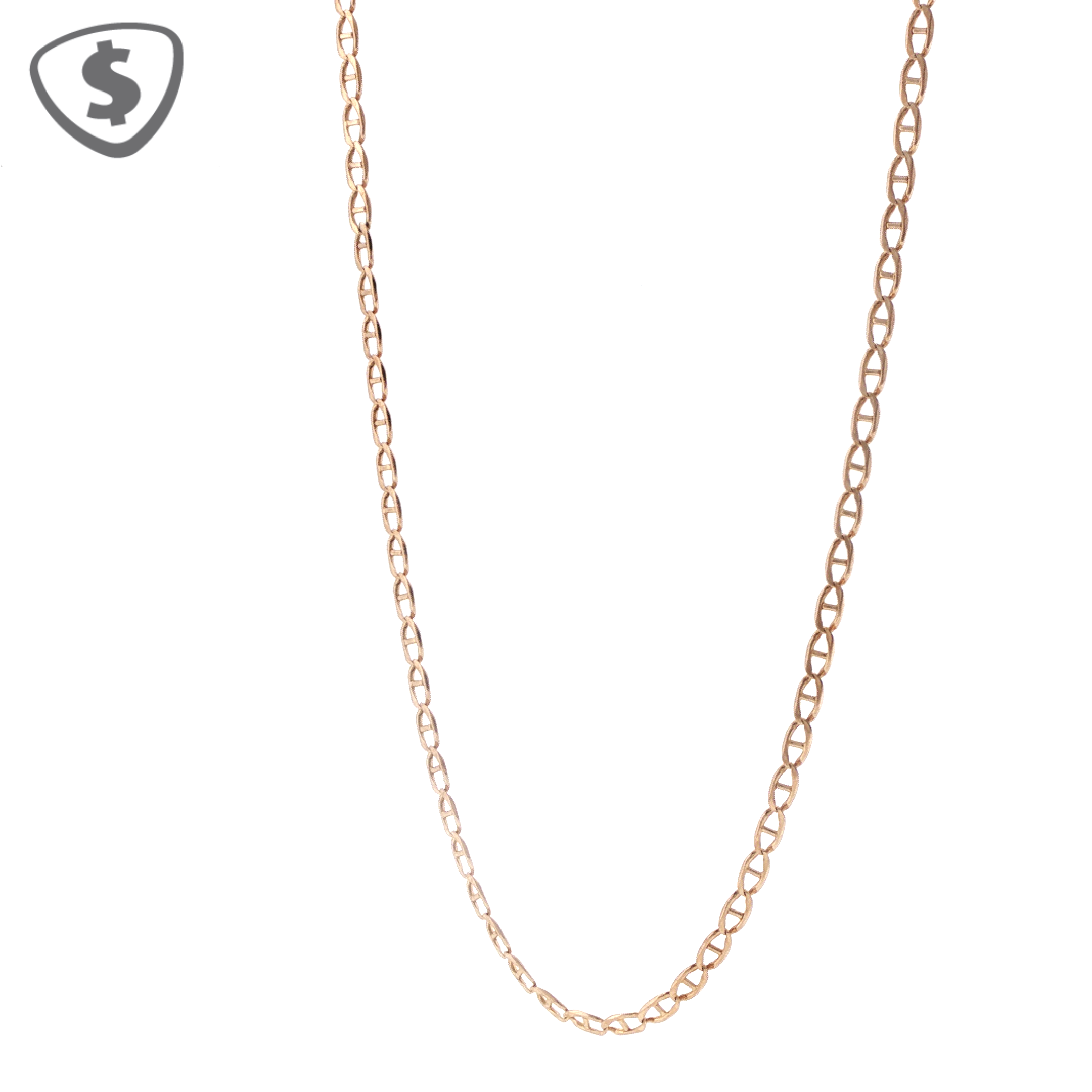 9ct Rose Gold Mariner Link Chain Necklace