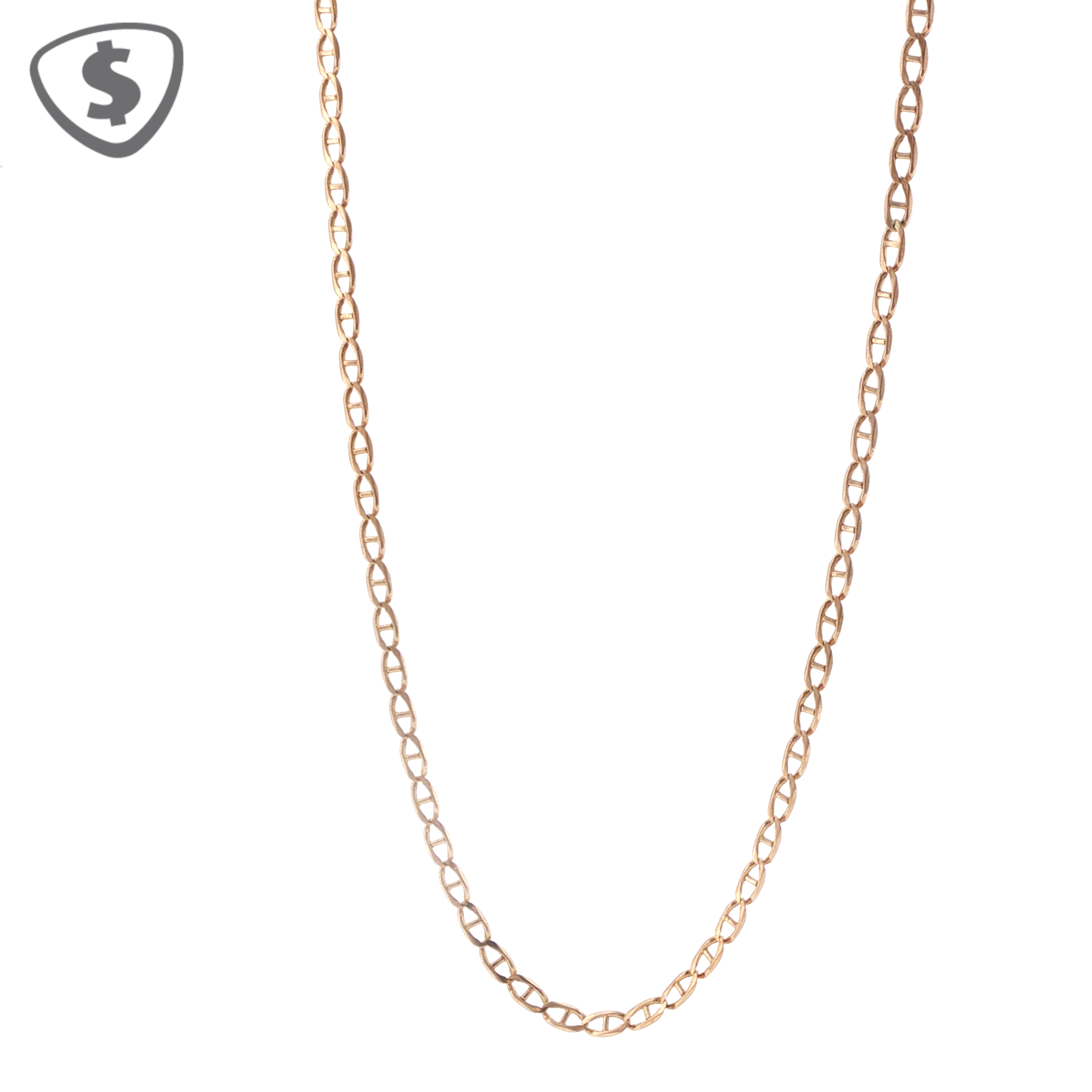 9ct Rose Gold Mariner Link Chain Necklace