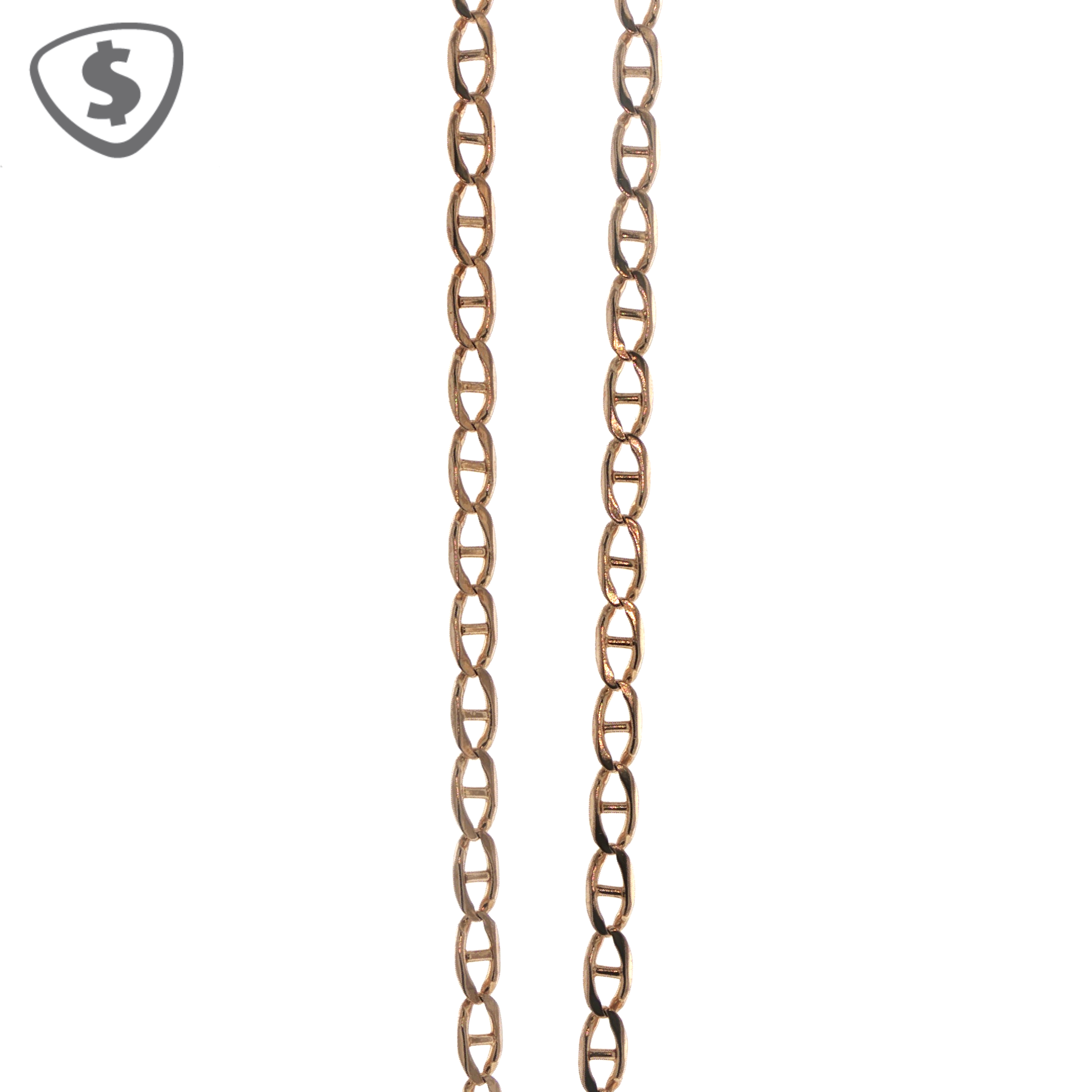 9ct Rose Gold Mariner Link Chain Necklace