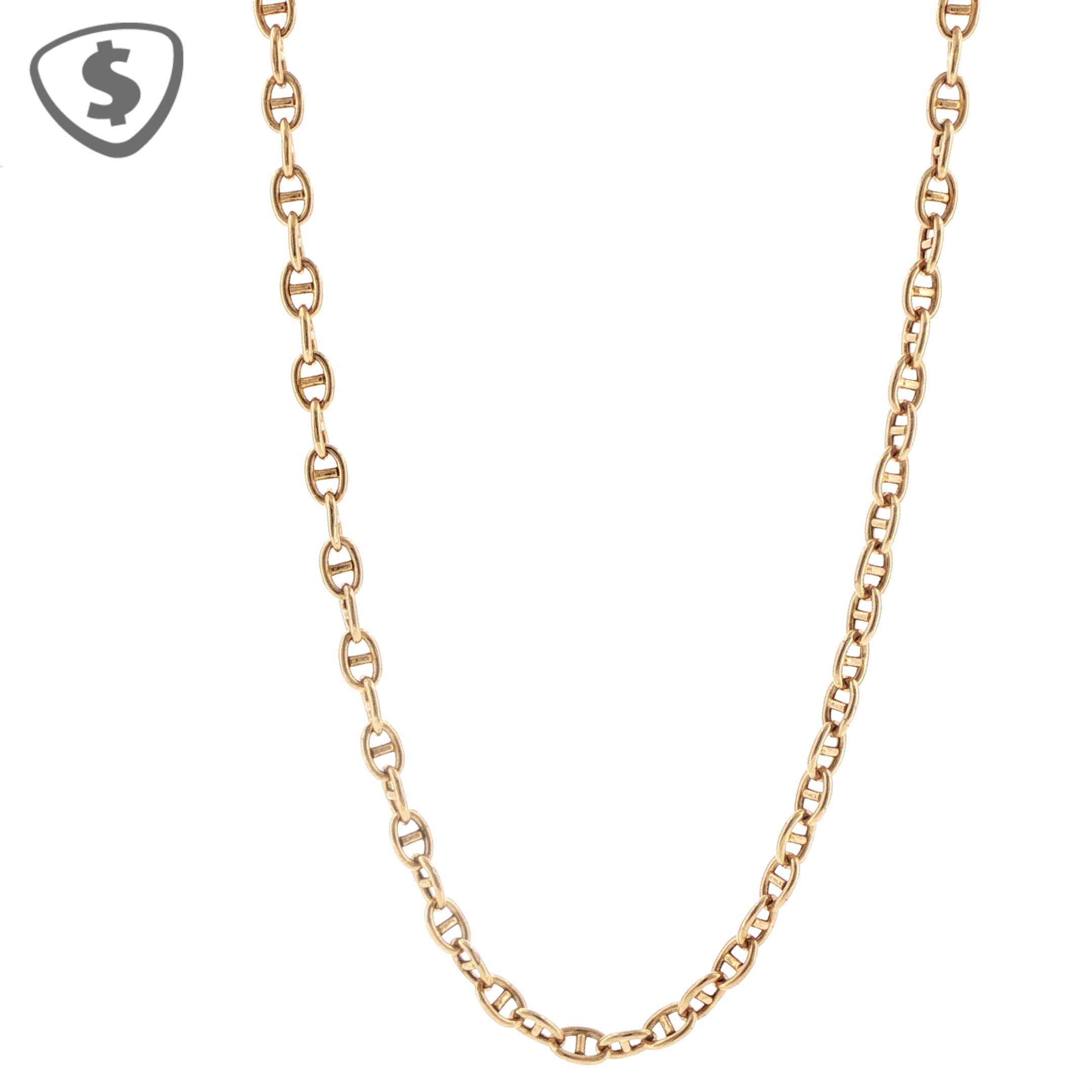 Classic 14ct Yellow Gold Mariner Link Chain Necklace
