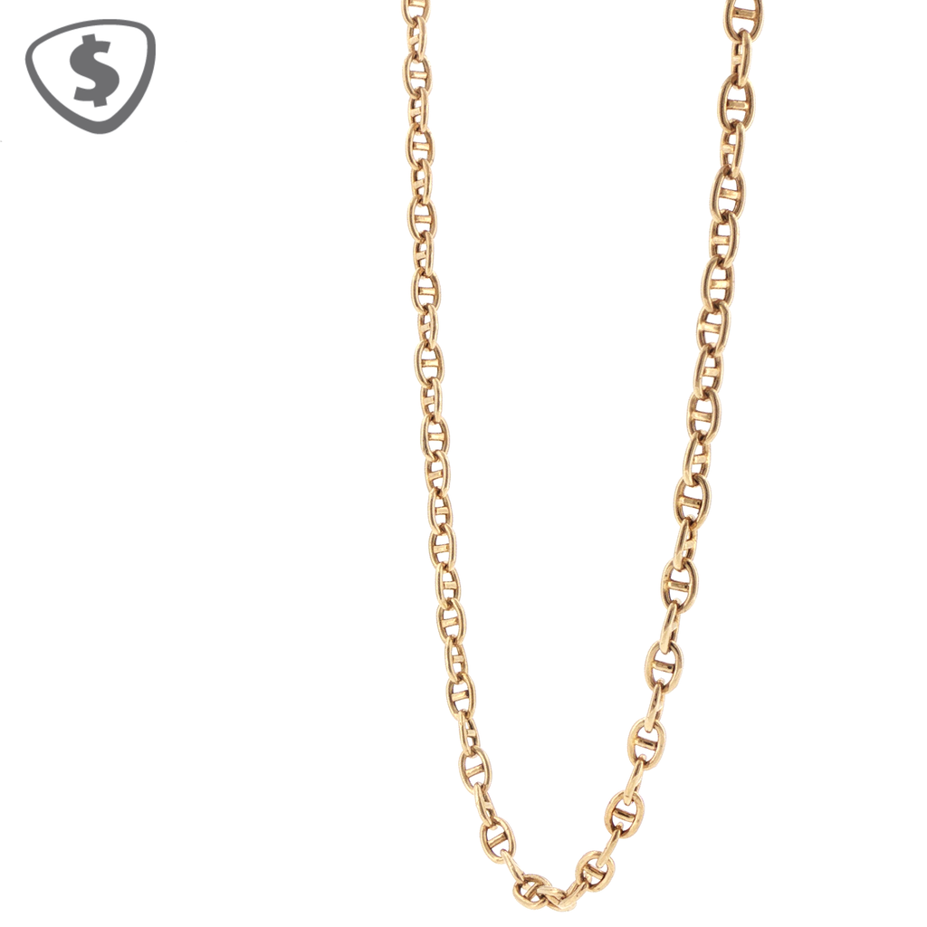 Classic 14ct Yellow Gold Mariner Link Chain Necklace