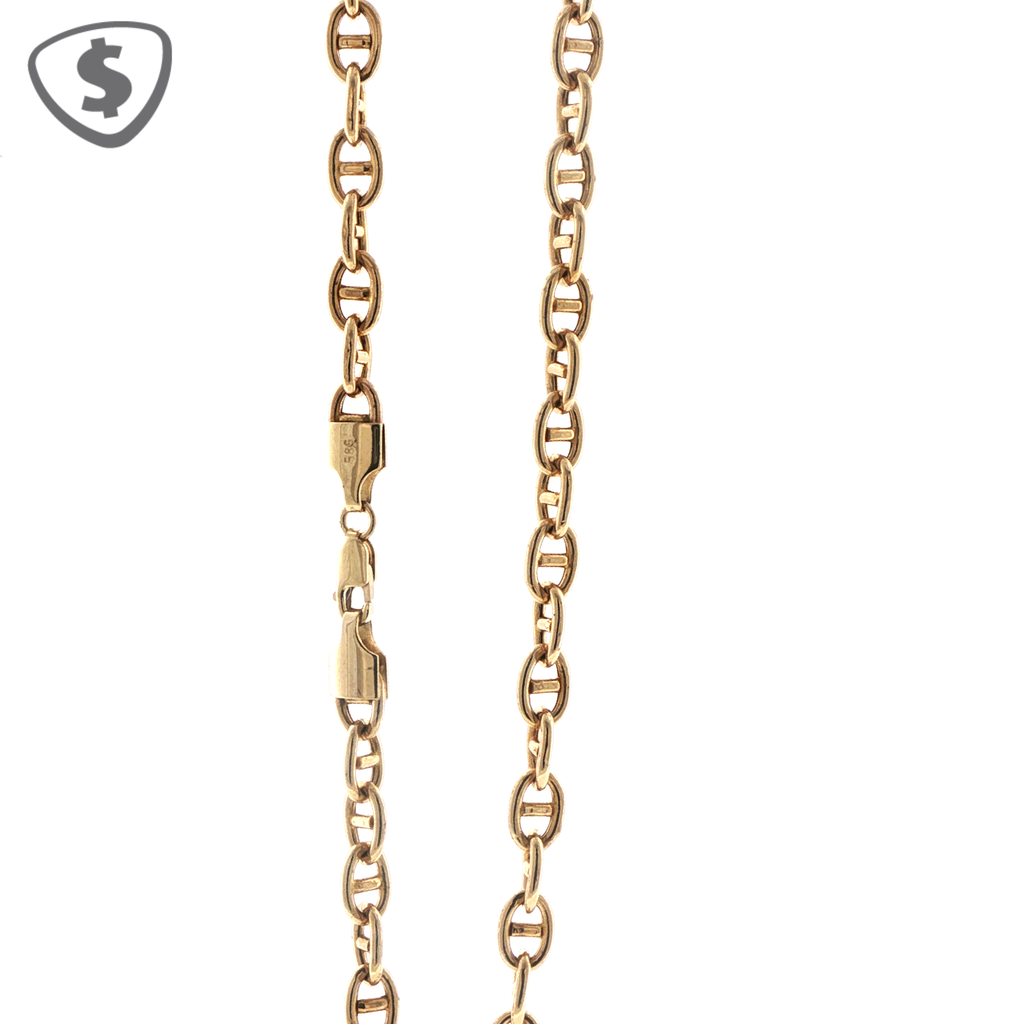 Classic 14ct Yellow Gold Mariner Link Chain Necklace