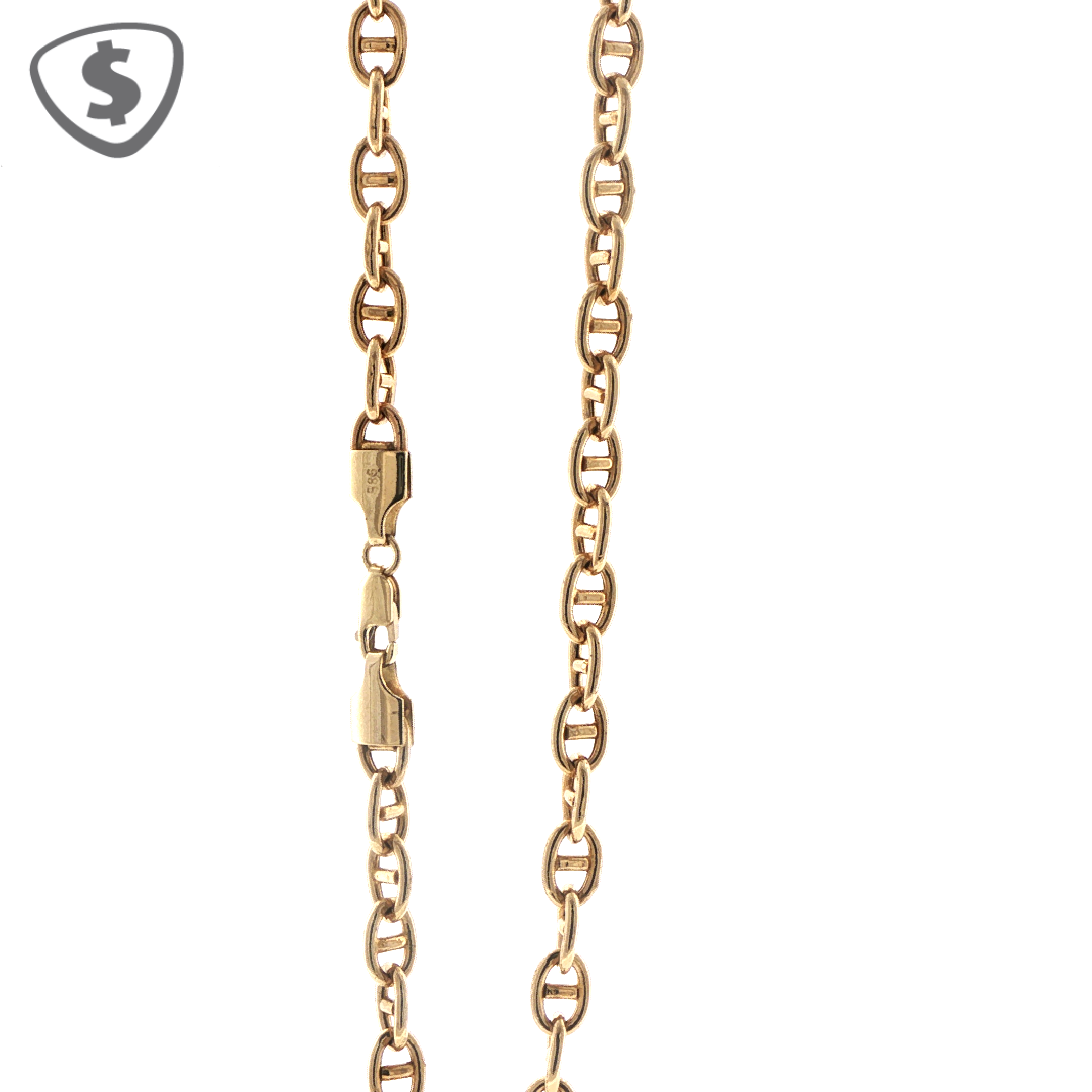 Classic 14ct Yellow Gold Mariner Link Chain Necklace