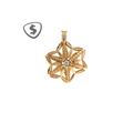 18ct Yellow Gold Flower Pendant