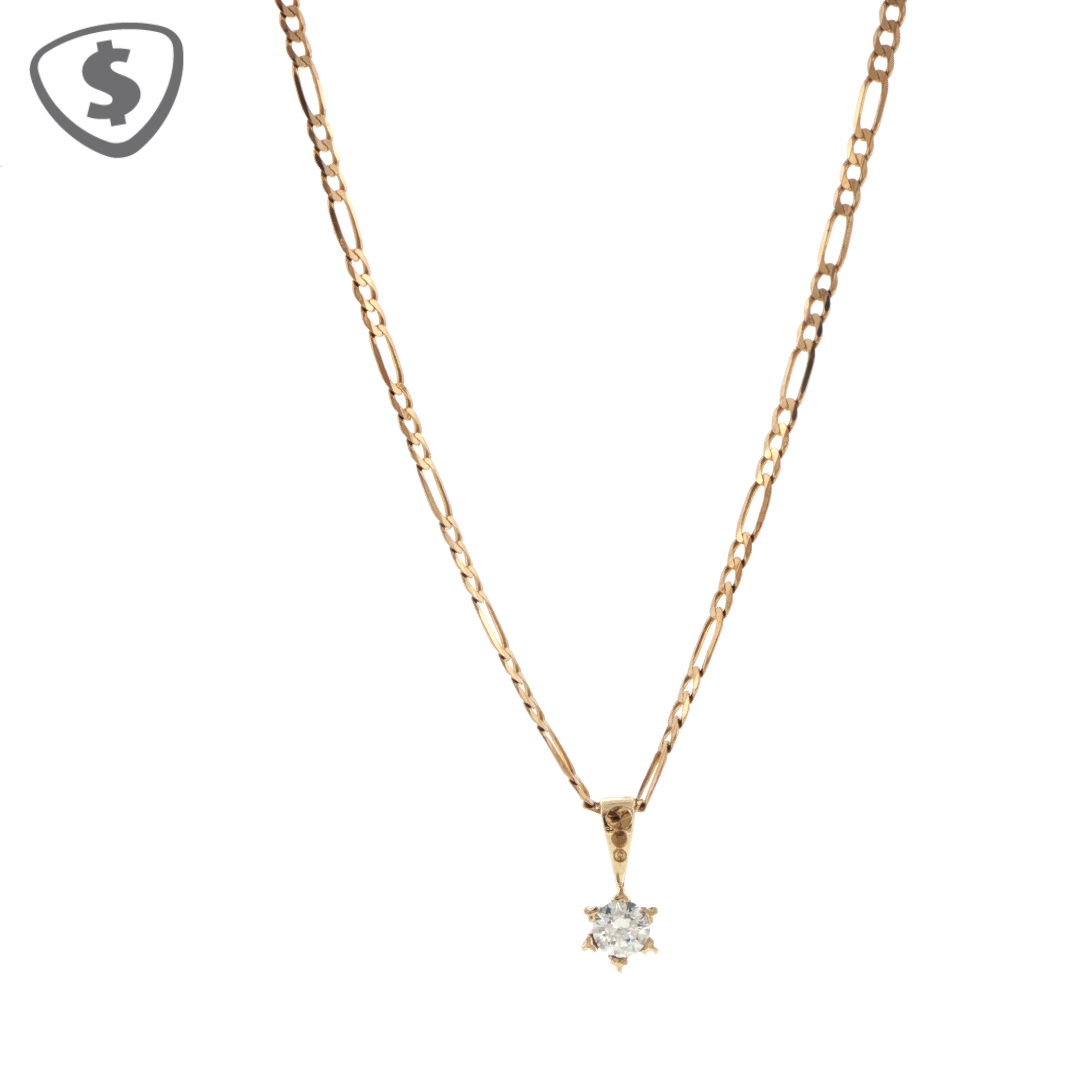 9ct Yellow Gold Pendant and Necklace