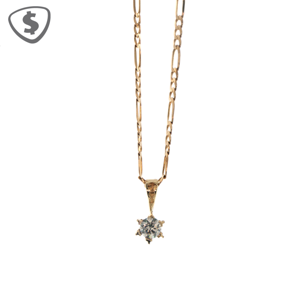 9ct Yellow Gold Pendant and Necklace