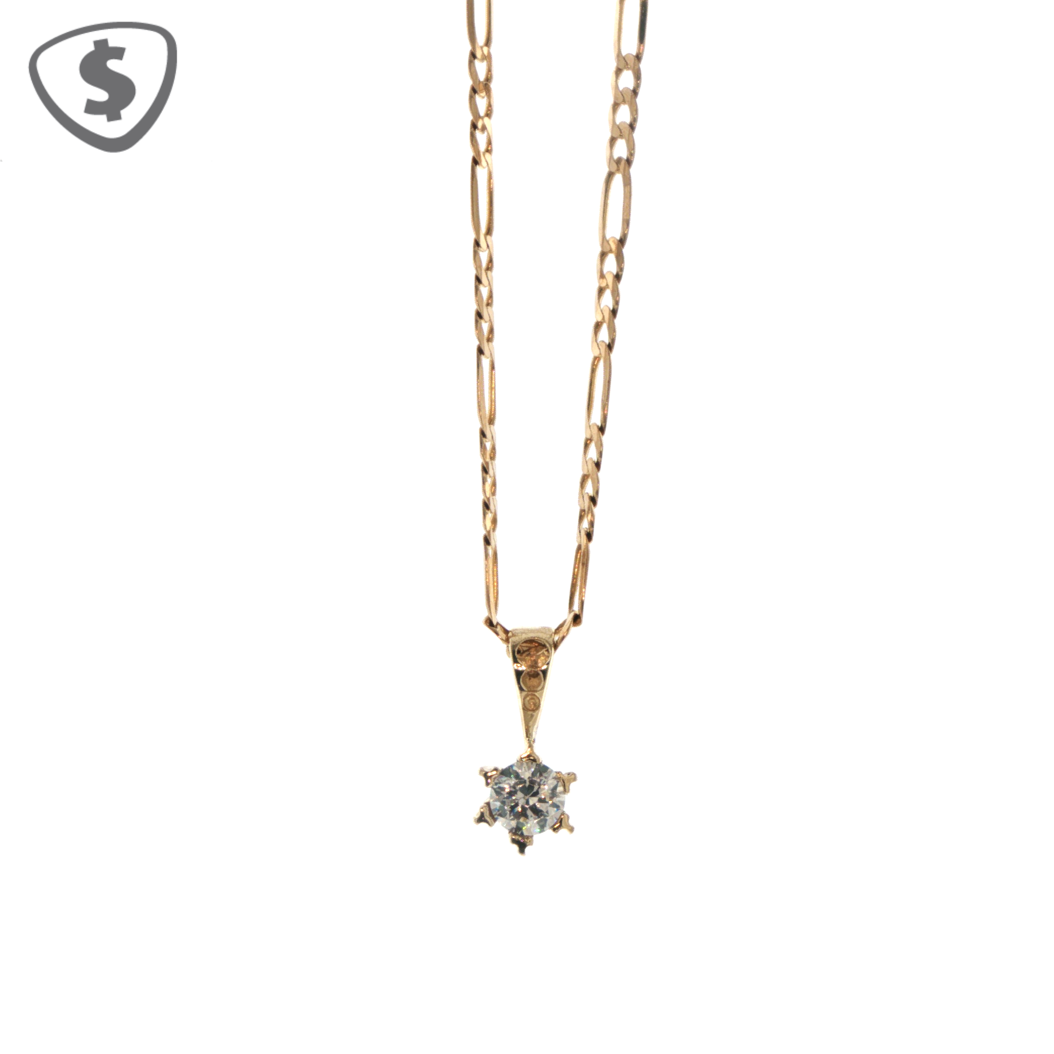 9ct Yellow Gold Pendant and Necklace