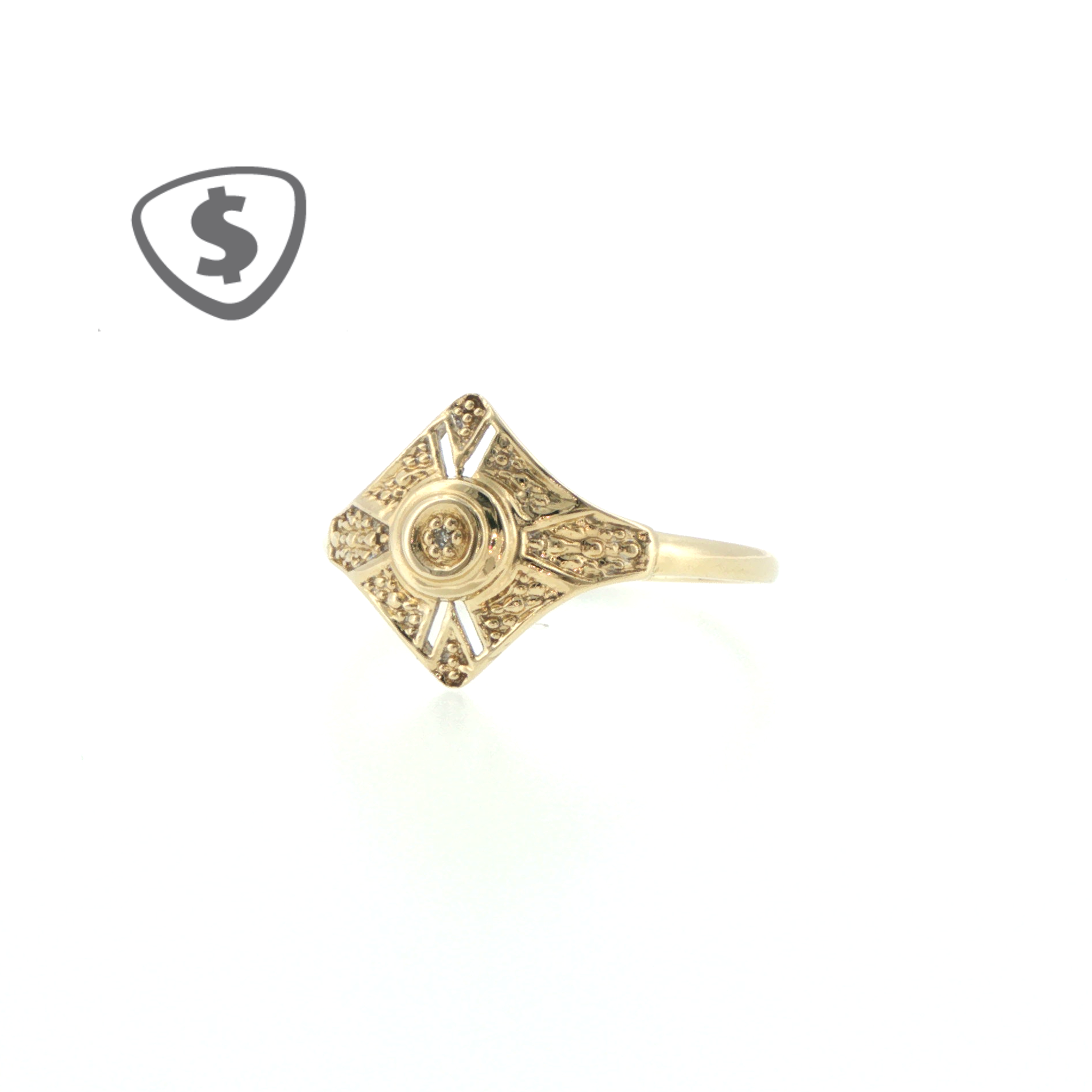 9ct Yellow Gold Filigree Ring