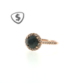 Fancy Black Diamond Halo Ring in 18ct  Gold