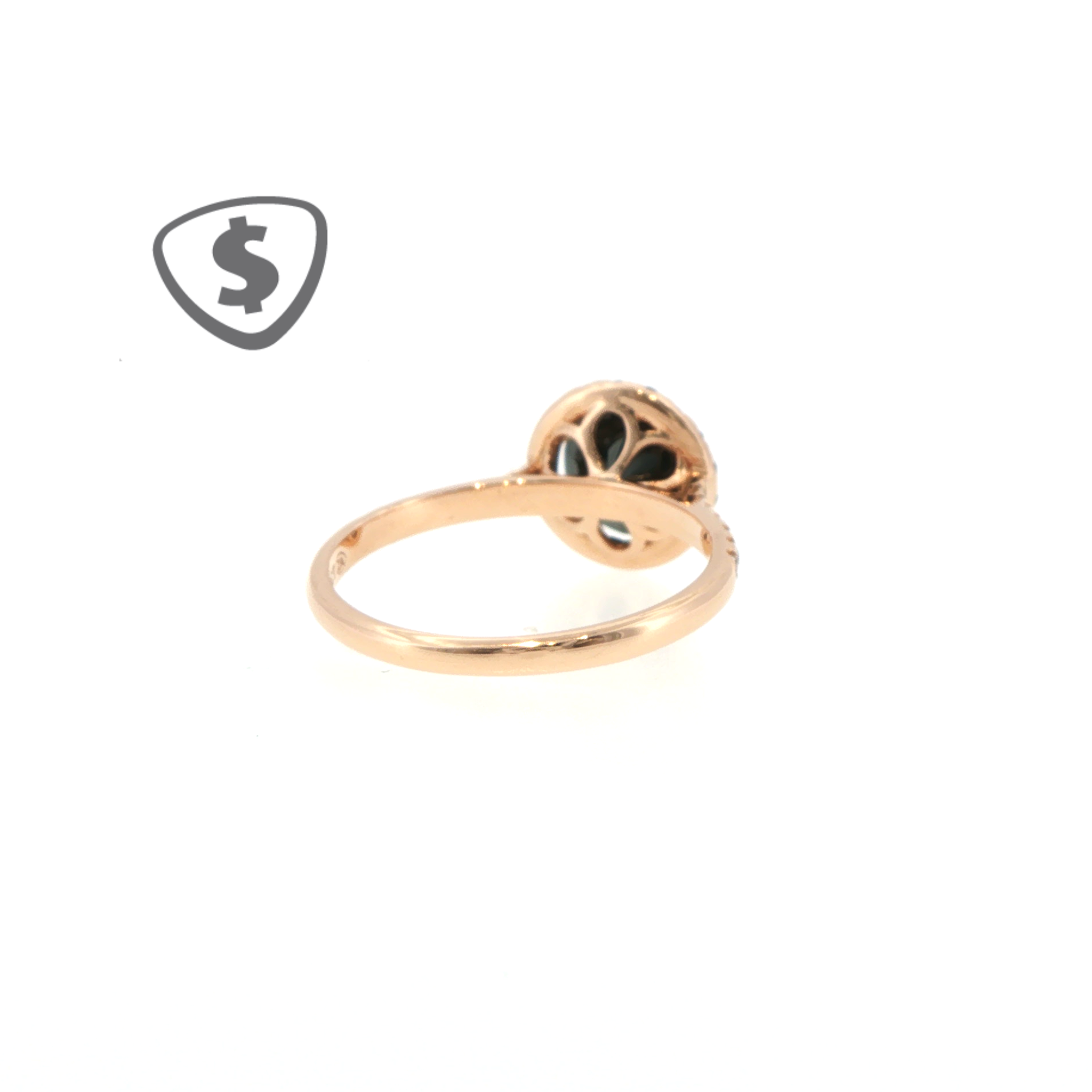 Fancy Black Diamond Halo Ring in 18ct  Gold