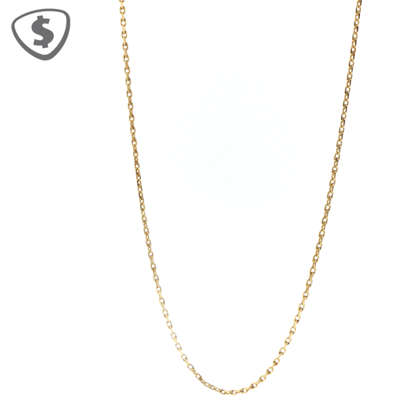 Classic 9ct Yellow Gold Cable Link Chain Necklace