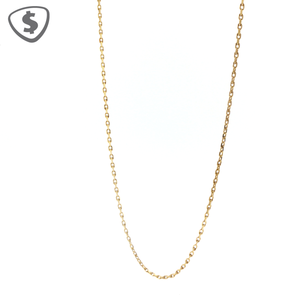 Classic 9ct Yellow Gold Cable Link Chain Necklace