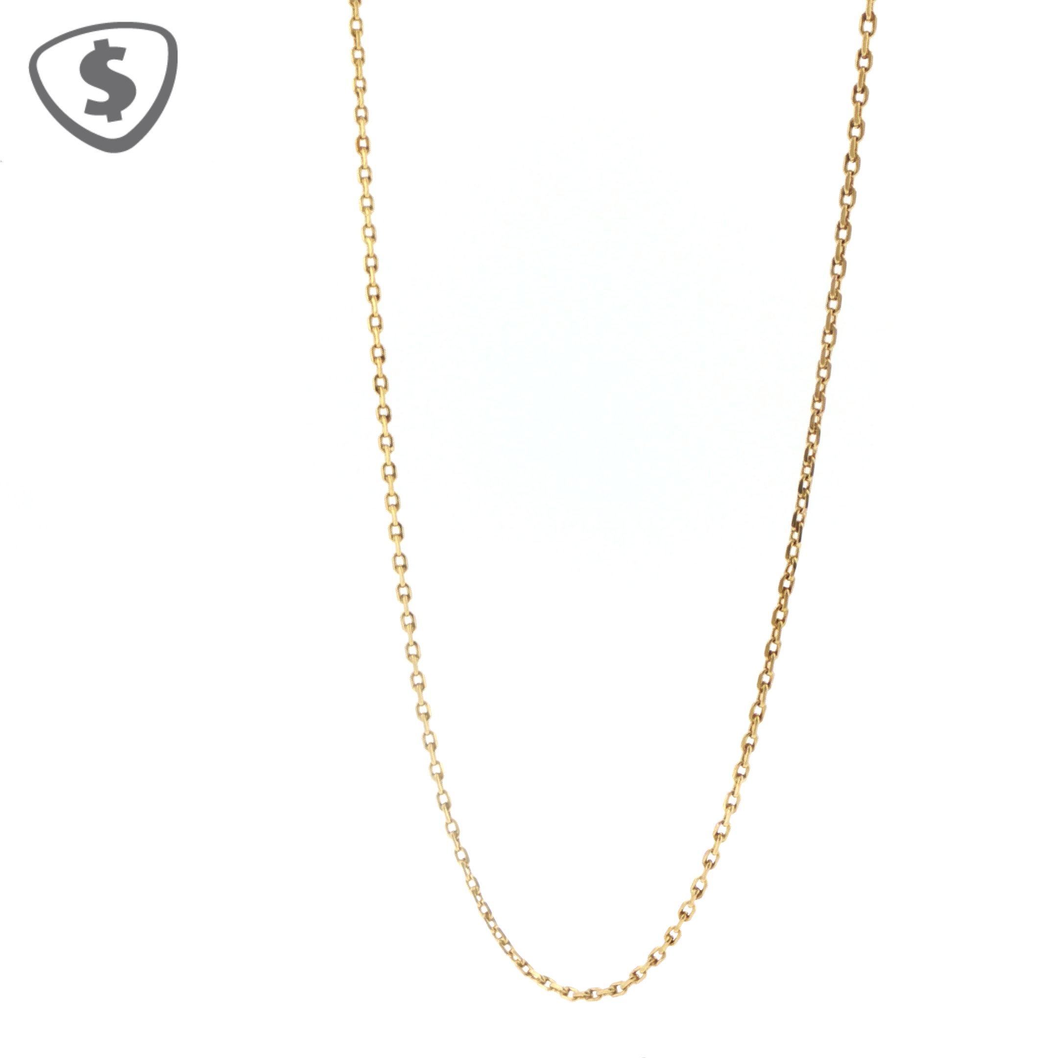 Classic 9ct Yellow Gold Cable Link Chain Necklace