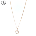 Openwork Flower Pendant on 9ct Yellow Gold Chain