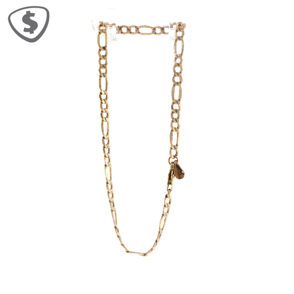 Classic 9ct Yellow Gold Figaro Link Bracelet
