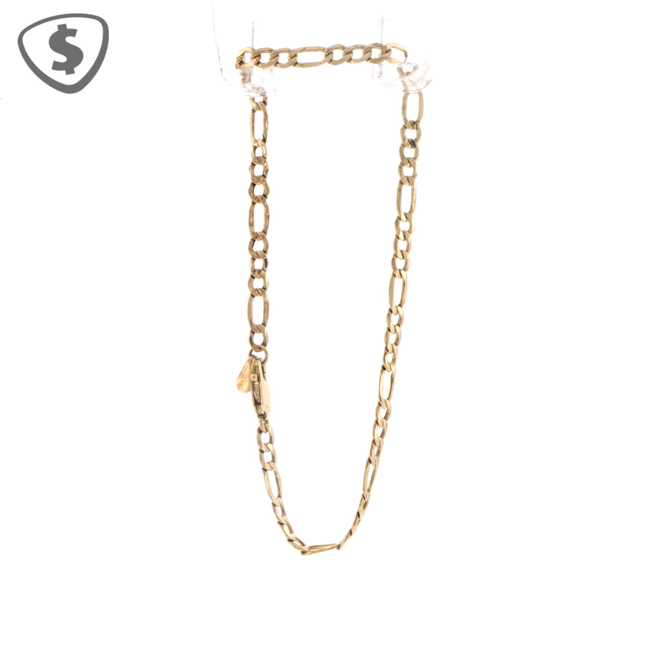 Classic 9ct Yellow Gold Figaro Link Bracelet