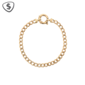 9ct Yellow Gold Curb Chain Bracelet with Bolt Ring Clasp