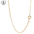 9ct Yellow Gold Rolo Chain Necklace with Oversized Spring Ring Clasp