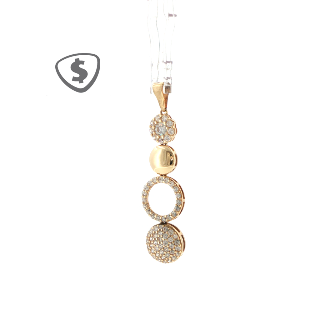 18ct Yellow Gold Multi-Tier Necklace Pendant