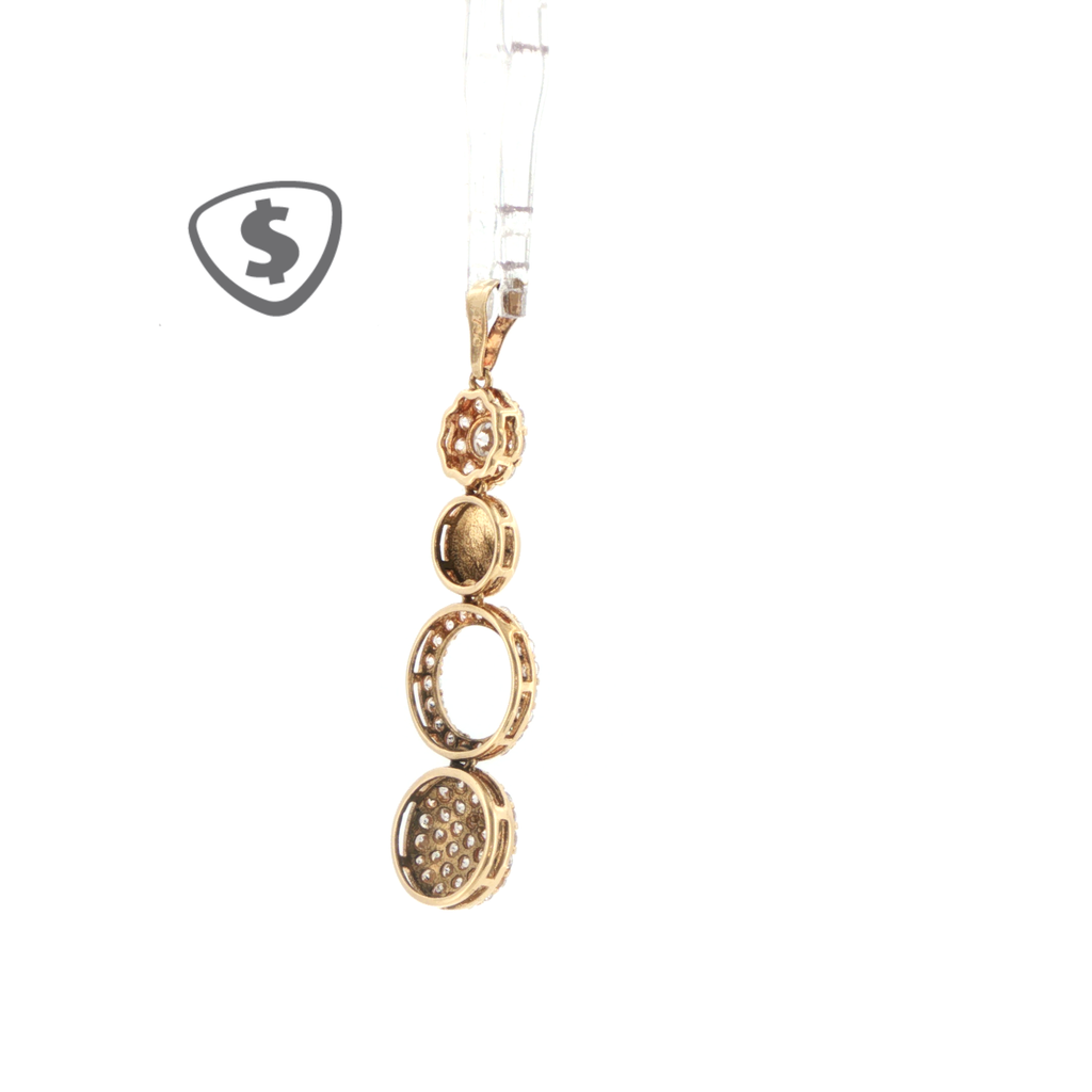 18ct Yellow Gold Multi-Tier Necklace Pendant