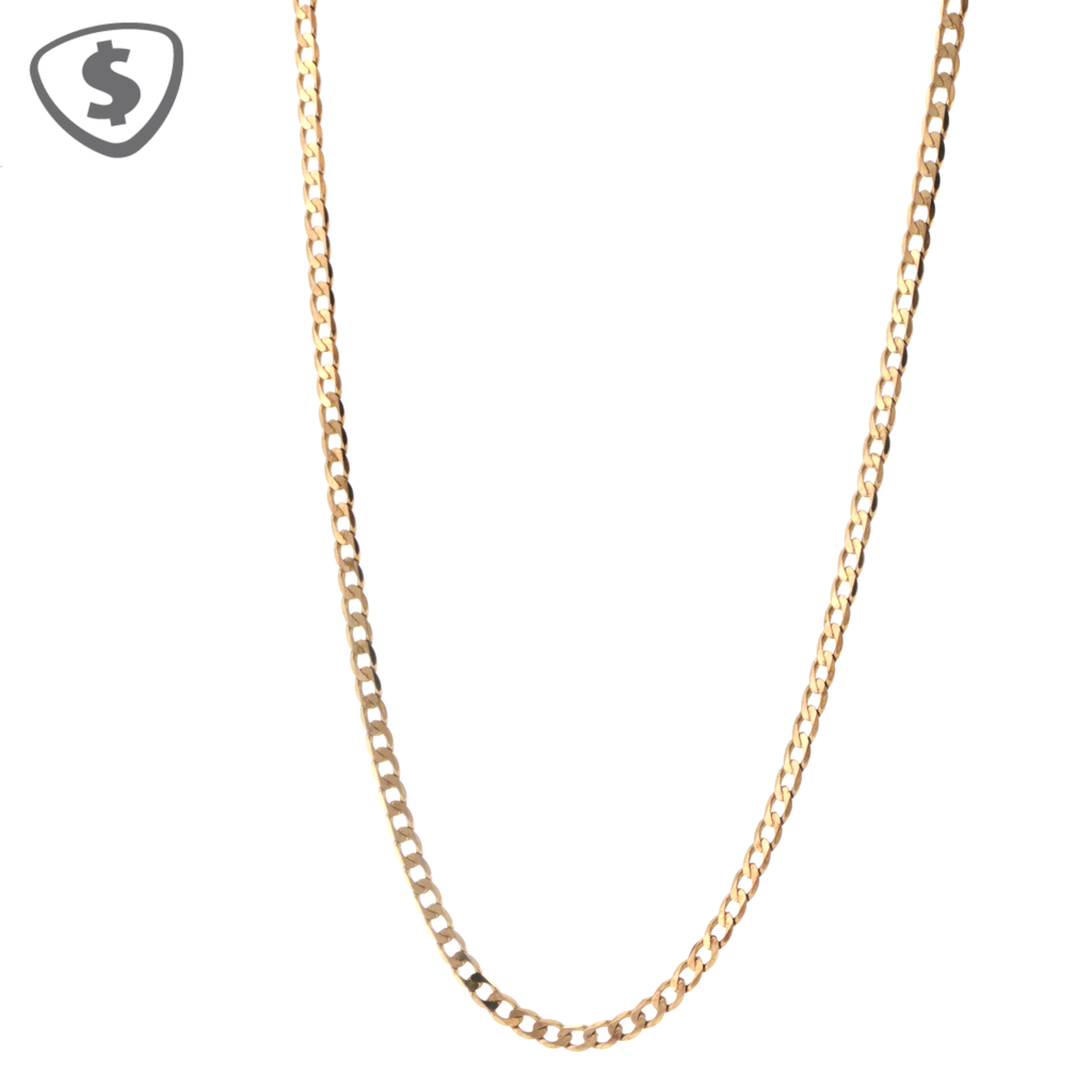 Classic 9ct Yellow Gold Curb Chain Necklace