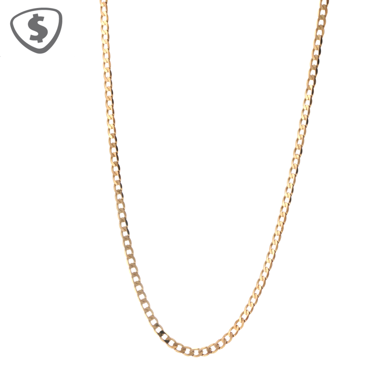 Classic 9ct Yellow Gold Curb Chain Necklace