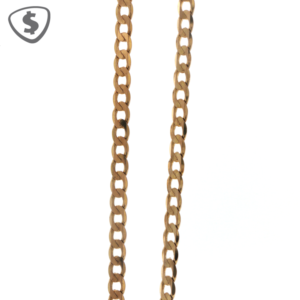 Classic 9ct Yellow Gold Curb Chain Necklace