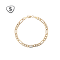 Classic 9ct Yellow Gold Figaro Chain Bracelet