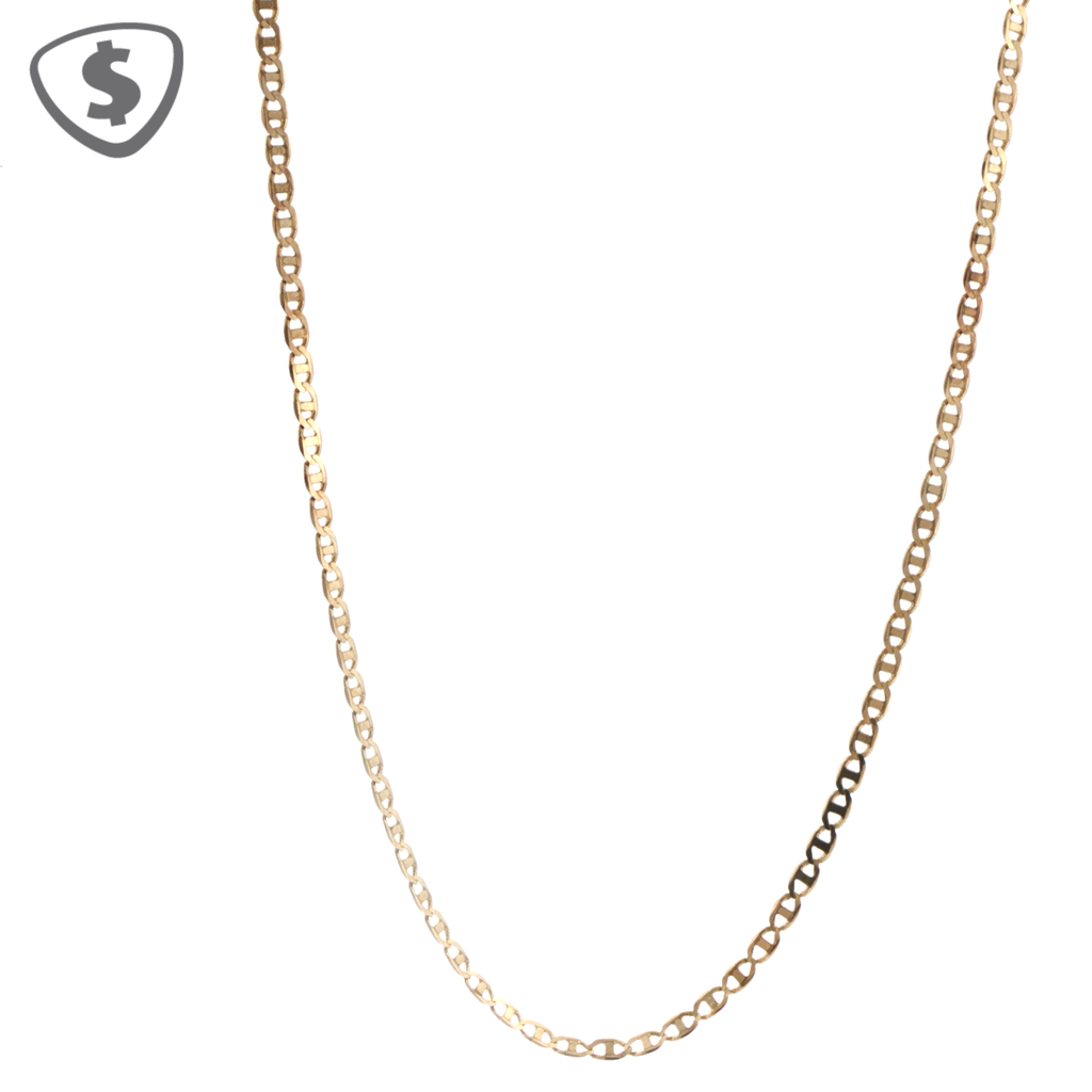Classic 9ct Yellow Gold Mariner Chain Necklace