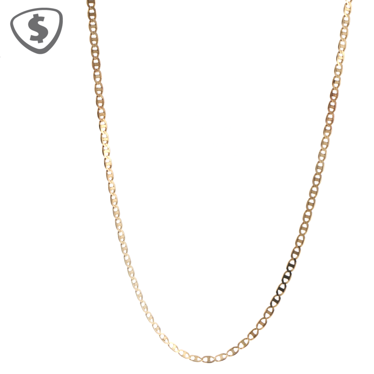 Classic 9ct Yellow Gold Mariner Chain Necklace