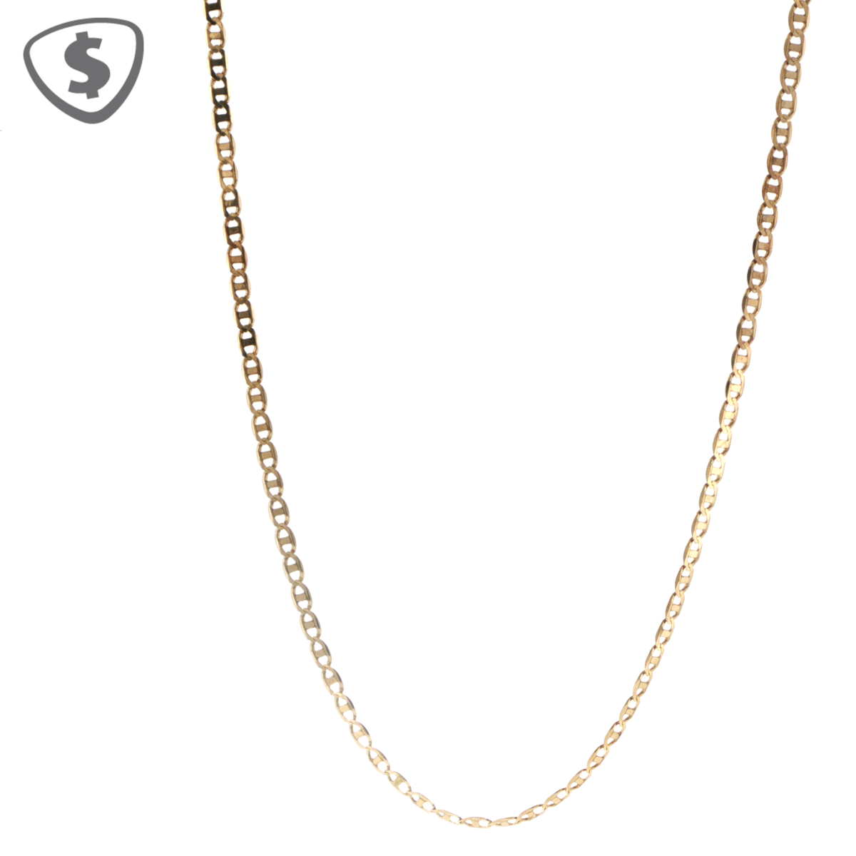 Classic 9ct Yellow Gold Mariner Chain Necklace