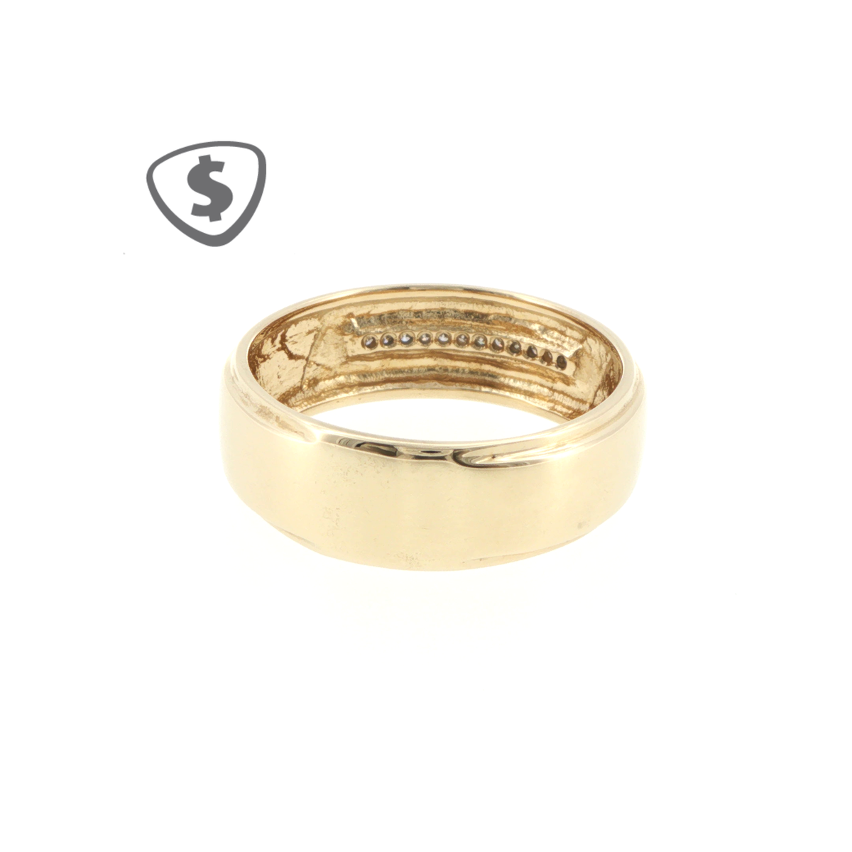 9ct Yellow Gold Diamond Channel Set Band Ring