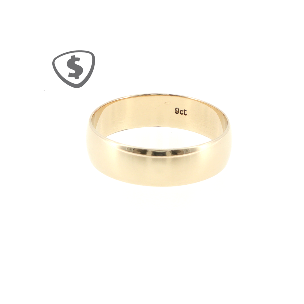 Classic Polished 9ct Yellow Gold Band Ring