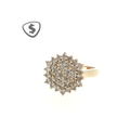 9ct Yellow Gold LAB Diamond Starburst Cocktail Ring
