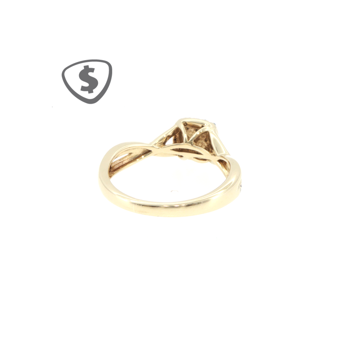Diamond Cluster Halo Ring in 9ct Yellow Gold