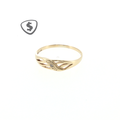 9ct Yellow Gold Openwork Diamond Band Ring