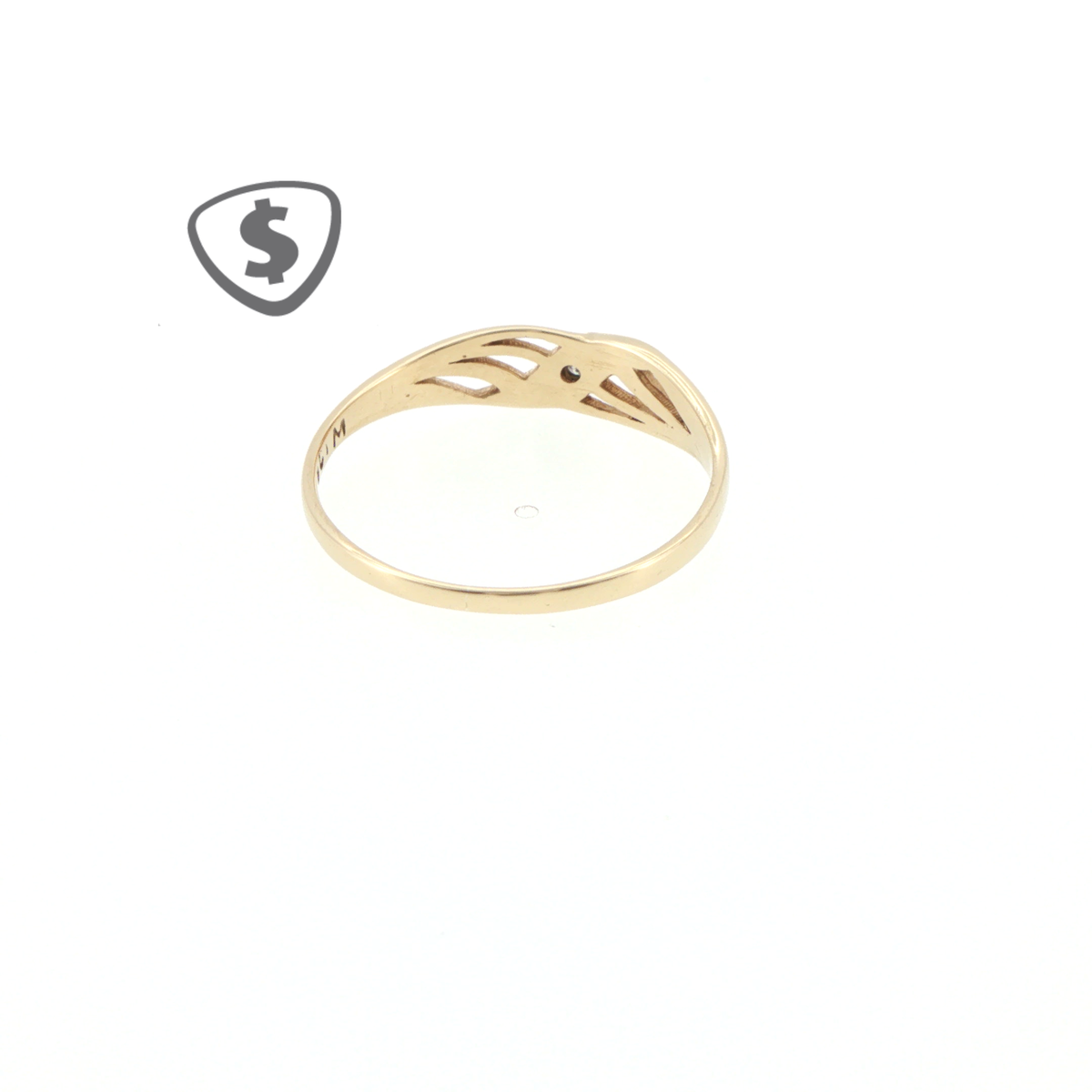 9ct Yellow Gold Openwork Diamond Band Ring