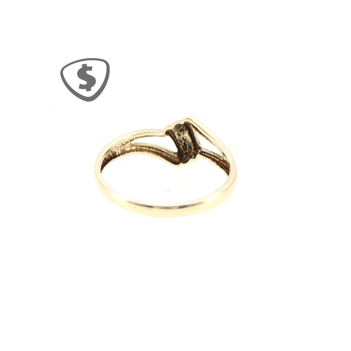 9ct Yellow Gold Diamond Crossover Ring