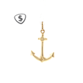 Polished 18ct Yellow Gold Anchor Motif Pendant