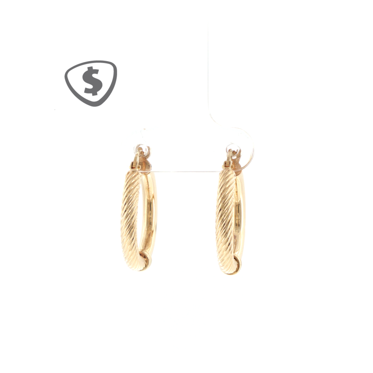 Textured 9ct Yellow Gold Hoop Earrings