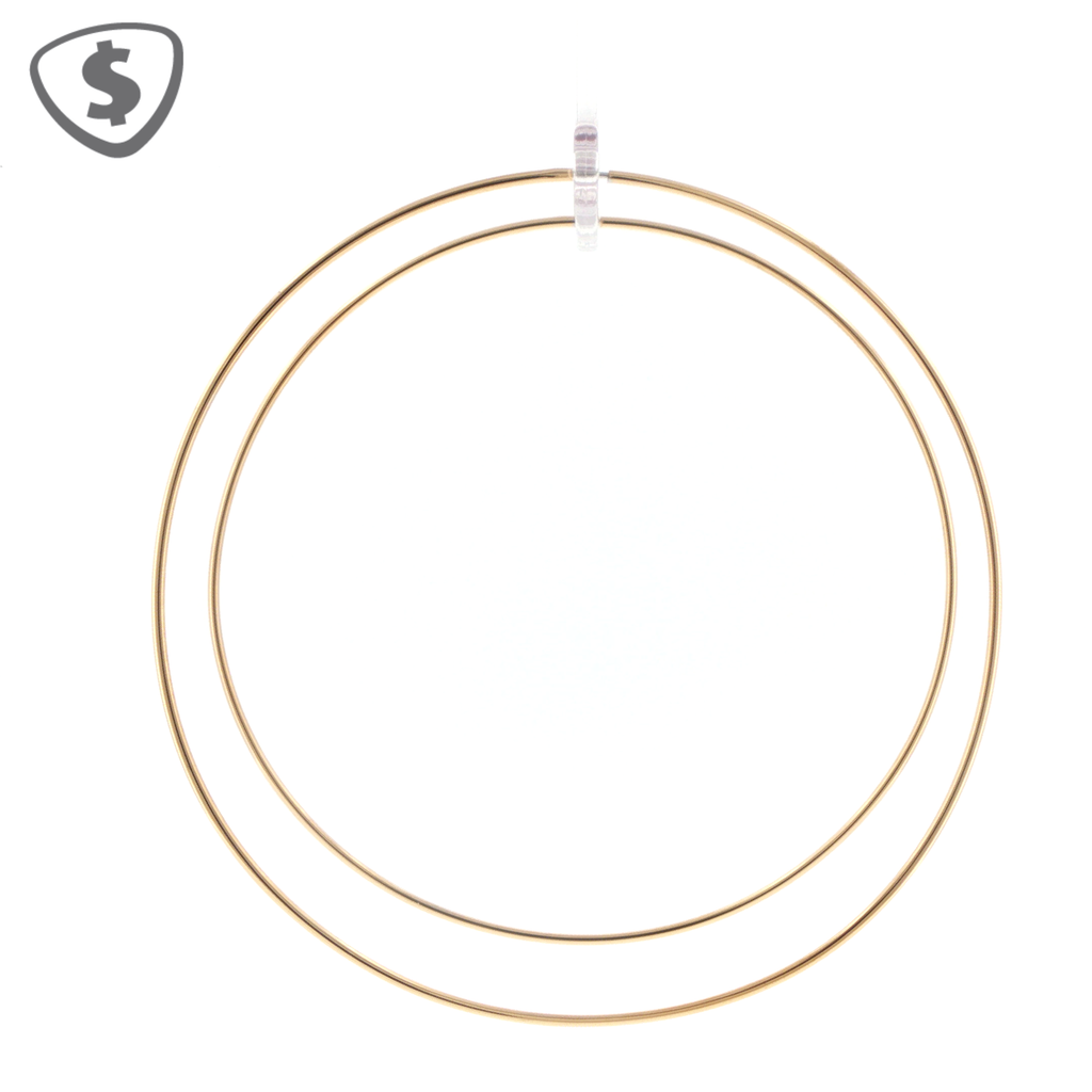 Large 18ct Yellow Gold Thin Hoop Earrings
