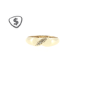 9ct Yellow Gold Diamond Crossover Band Ring