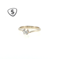 18ct White Gold Diamond Solitaire Ring with Bypass Shank