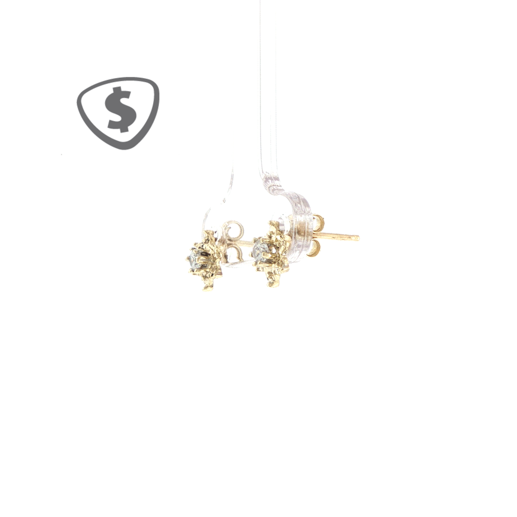 9ct Yellow Gold Star Stud Earrings