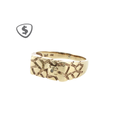 Textured 9ct Yellow Gold Signet Ring
