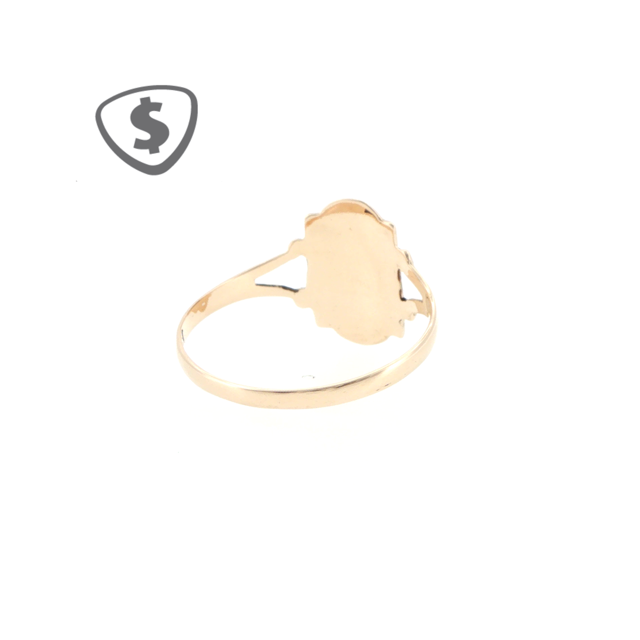 Vintage-Style 9ct Yellow Gold Signet Ring with Engraved Details