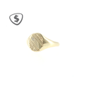 9ct Yellow Gold Diamond Star-Set Signet Ring